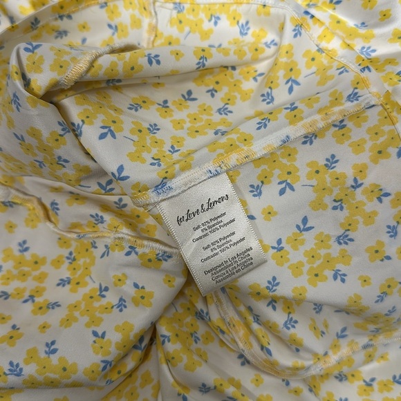 For Love & Lemons Dress Daffodil Floral Sheer Puff Sleeve Lace Mini Size Small - Picture 11 of 11